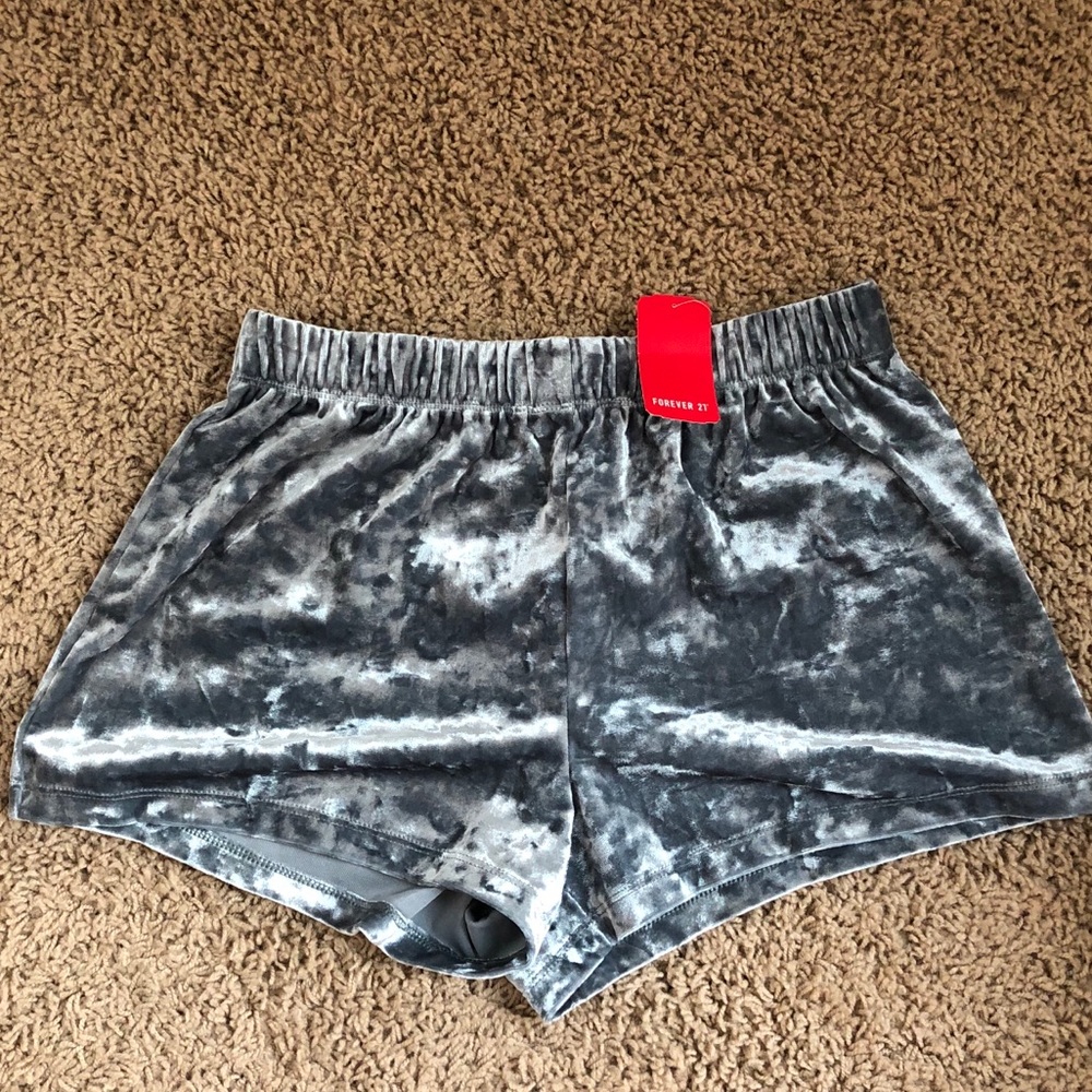 Never worn. Velour shorts